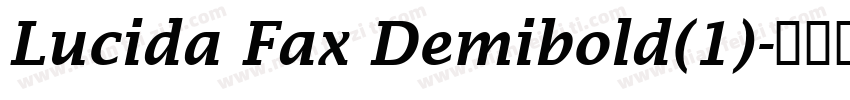 Lucida Fax Demibold(1)字体转换